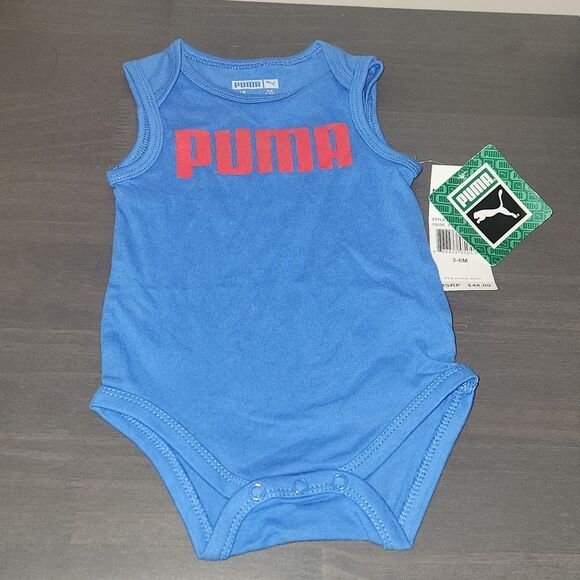 NWT PUMA 3-6 Months Baby One piece Blue/Red - Picture 1 of 4